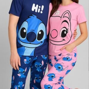 pijama de parejas motivo stitch